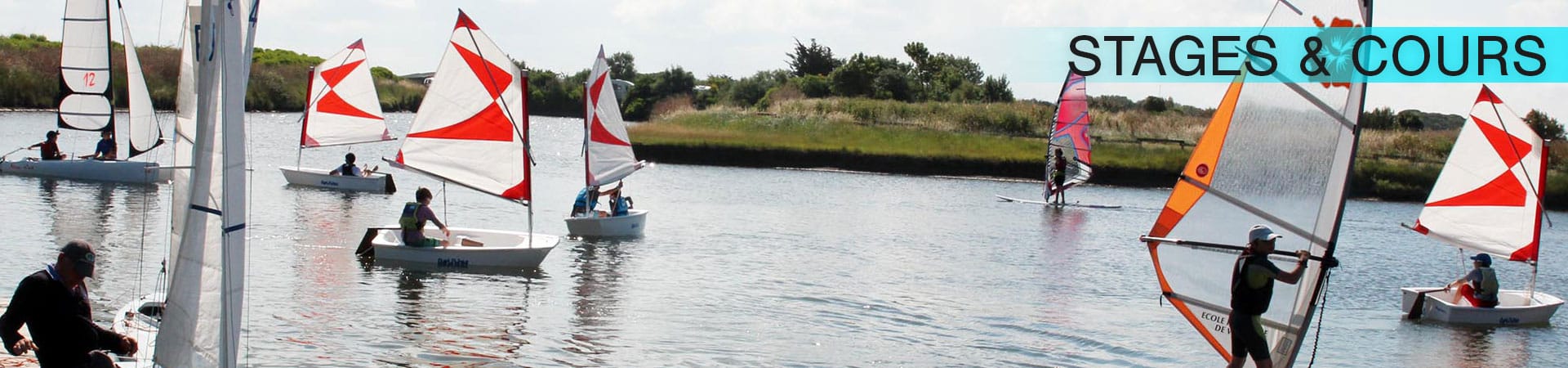 Stages de voile Enfants et Ados Multi Supports. Idéal pour la découverte de la voile.