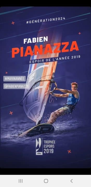 Affiche Meilleur Espoir de la voile 2019 Fabien Pianazza du CNA