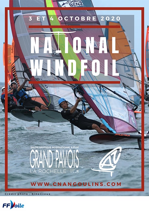 Affiche Officielle National Wind Foil 2020 La Rochelle par le CNA