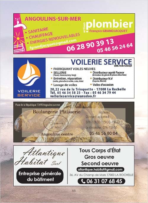 Partenaires du CNA pour le calendrier des Marées Février 2022 La Rochelle Pallice Ile de Ré Châtelaillon