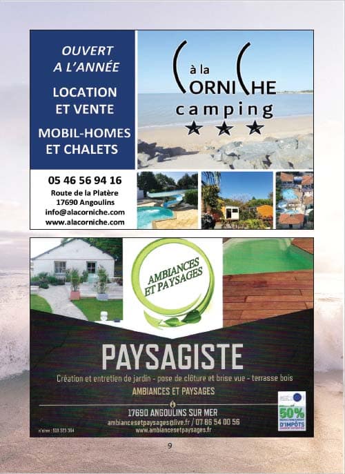 Partenaires du CNA pour le calendrier des Marées Janvier 2022 La Rochelle Pallice Ile de Ré Châtelaillon