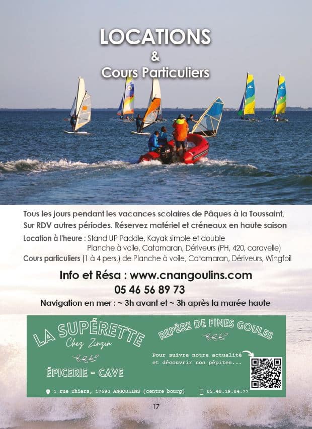 Partenaires du CNA pour le calendrier des Marées Juin 2023 La Rochelle Pallice Ile de Ré Châtelaillon